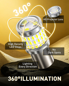 หลอดไฟ LED AUXITO 6000K 12V 1156 BA15S ไฟเลี้ยว ไฟเบรก ใช้ได้กับรถยนต์ทั่วไป สำหรับการดัดแปลงและอัปเกรด - Product Image 4