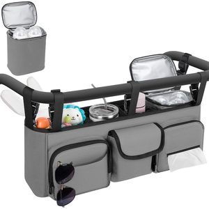 Accesorios para Cochecito de Bebé de Alta Compatibilidad, Bolsa de Almacenamiento, Organizador Doble para Cochecito con Bolsa Refrigerante - Product Image 1
