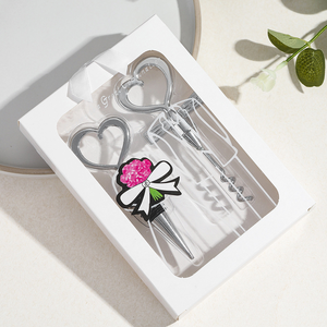 Juego de <span class=keywords><strong>Corcho</strong></span> <span class=keywords><strong>y</strong></span> <span class=keywords><strong>Vino</strong></span> Creativo de Acero Inoxidable, Accesorios para <span class=keywords><strong>Vino</strong></span> Sostenibles de 2 Piezas, Caja de Regalo, Abridor de Botellas de <span class=keywords><strong>Vino</strong></span> Tinto - Product Image 3