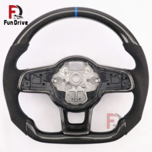 Volant en fibre de carbone forgé personnalisé pour VW Volkswagen <span class=keywords><strong>Golf</strong></span> <span class=keywords><strong>4</strong></span> 5 6 6r <span class=keywords><strong>7</strong></span> 7r <span class=keywords><strong>7</strong></span>.5 8 MK4 8 <span class=keywords><strong>7</strong></span> <span class=keywords><strong>7</strong></span>.5 6 5 GTI GTD GTE Polo Scirocco <span class=keywords><strong>R</strong></span> - Product Image 4