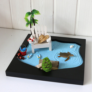 Giardino Zen da Scrivania Executive Beach, Goditi una Giornata in Spiaggia sul Tuo Tavolo, Mini Sandbox da Scrivania, Regalo per Meditazione e Relax - Product Image 5