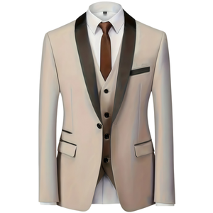 Completo da <span class=keywords><strong>Uomo</strong></span> Tre Pezzi con Colletto <span class=keywords><strong>Blu</strong></span> a Motivo Frutta, Nuovo <span class=keywords><strong>Abito</strong></span> da Sposo per <span class=keywords><strong>Uomo</strong></span>, <span class=keywords><strong>Abito</strong></span> <span class=keywords><strong>Slim</strong></span>-<span class=keywords><strong>fit</strong></span> Stile Coreano per Testimoni di Nozze - Product Image 4