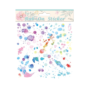 Floral Rub on <b>Sticker</b> Sheet with 12 Designs Purple and Blue <b>Flowers</b> 15x15cm Waterproof & Eco-Friendly for Home Decoration - Product Image 5
