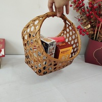 Panier de rangement en bambou moderne Panier de fruits cadeau tissé avec un design élégant