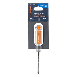 Destornillador Phillips BOX 6, 3/16" x 3", mango de acetato, TRUPER - Product Image 3