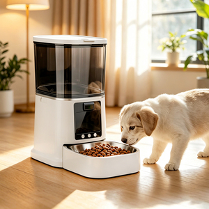 Pet Feeder With <b>Camera</b> <b>Smart</b> Pet Feeder <b>Camera</b> Automatic Pet Feeder <b>Wifi</b> Anti-Clog Feeding Structure - Product Image 1
