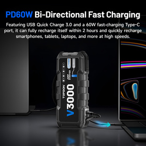 Topdon 3000A V3000 9L แก๊สสำหรับรถยนต์กันลมที่แข็งแกร่ง7L บัสเตอร์กระโดดได้24000มิลลิแอมป์ต่อชั่วโมง V3000รถพกพาได้แข็งแรง - Product Image 6