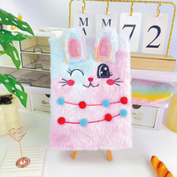 Gran oferta A5 promoción niños y niñas regalo de dibujos animados lindo diario corazón diario amor cuaderno de felpa