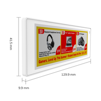 MinewTag DS043Q Slim, Etiqueta Electrónica de Estante ESL de 4.3 Pulgadas, 4 Colores, Tinta Electrónica, Plástico ABS, Sistema de Visualización para Supermercado