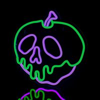 Enseigne au néon d'Halloween-Lumière de décoration murale crâne à intensité variable, connectivité USB pour chambre à coucher, bar, magasins, décoration de fête