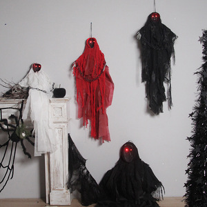 Decoración Luminosa de Fantasma sin Rostro con Cadena de Hierro para Fiestas de Halloween, Reuniones, Casa Embrujada, <span class=keywords><strong>Escape</strong></span> <span class=keywords><strong>Room</strong></span> - Product Image 1