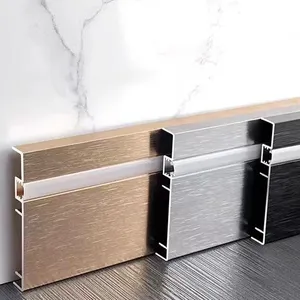 Hal Keuken Binnenshuis Bescherming Decoratieve Muur Rand Aluminium Plint Metalen Planken