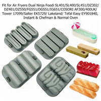 Ensemble d'accessoires pour friteuse à air : Moule à muffins, Moule à donuts, Moule à savarin en silicone, Doublures pour friteuse à air, Carré, Rectangle, Double panier