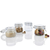 Pot de stockage en verre avec couvercle Swing Top Pots à bonbons en verre de qualité alimentaire grand pot en verre