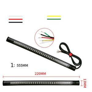 48SMD universel <span class=keywords><strong>moto</strong></span> frein feu arrière en cours d'exécution <span class=keywords><strong>Led</strong></span> <span class=keywords><strong>bande</strong></span> clignotant arrière queue plaque d'immatriculation lumière lampe - Product Image 6