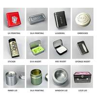 Boîte en fer blanc coulissante, type tiroir, mini boîte de rangement à poussoir pour bonbons, médicaments, pastilles et petits objets