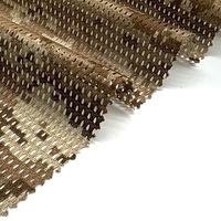 Tissu en maille de camouflage marron avec impression numérique de motifs personnalisés en gros, imperméable pour hommes, écharpe de vêtements tactiques de chasse