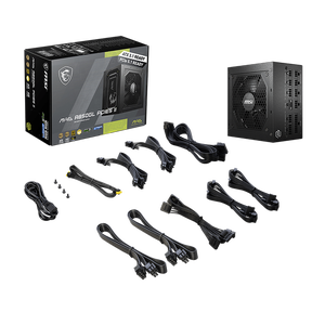 พาวเวอร์ซัพพลายรุ่นใหม่ A850GL PCIE5 II รองรับ PCIE 5.1 และ ATX 3.1 แบบ Full Modular 80 Plus Gold 850W สำหรับคอมพิวเตอร์เกมมิ่งพีซี เคสตั้งโต๊ะ Msi - Product Image 1