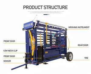 Новый ударопрочный фиксированный бокс из высокоуглеродистой стали Dema 4,75 мм для содержания и инокуляции скота, с гарантией 1 год - Product Image 2