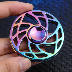 Fidget Spinner Heptagonal Arc-en-ciel en Aluminium Usiné CNC avec Photo Personnalisée pour Cadeau - Fabriqué au Guangdong - Product Image 2