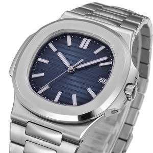 Nouvelle montre automatique élégante de qualité supérieure pour femmes et hommes, cadran bleu texturé, bracelet en acier sans soudure, mouvement résistant aux chocs, montre-bracelet - Product Image 2