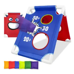 Portátil dobrável Cornhole Set com 2 Boards 8 Bean Bags Maleta para Yard Toss Jogo Indoor Outdoor Camping (3x2 pés)