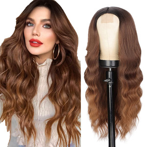 Peluca <span class=keywords><strong>de</strong></span> Cabello Largo Ondulado con Degradado <span class=keywords><strong>de</strong></span> Color, Estilos Brasileños y Vietnamitas, Buena Calidad para Mujeres Negras, Venta al Por Mayor <span class=keywords><strong>de</strong></span> Fábrica - Product Image 5