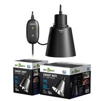 Support de lampe chauffante à dôme profond intelligent REPTIZOO pour émetteur de chaleur en céramique, lampe de nuit, lampe UVB spirale, aluminium réfléchissant de 5,5 pouces