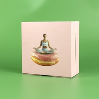 Boîte à lunch jetable en carton recyclable personnalisée avec logo pour beignets, emballage alimentaire à emporter en gros