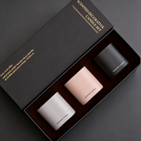 Maßgefertigtes 3er-Pack Luxus Private Label Natürliche Sojawachs Glas-Duftkerzen Geschenkset Wohndekor Souvenirs Geschenk Aromatische Kerzen