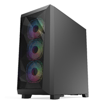 Cajas de Ordenador para Gaming al por Mayor con 4 Ventiladores ARGB, Gabinetes de PC de Escritorio Personalizadas de Cristal E-ATX, Fabricantes de Aluminio