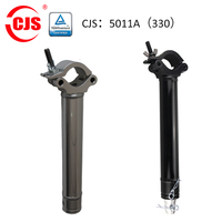 Pince de fixation pour truss d'éclairage en alliage d'aluminium CJS, pince pour tube d'éclairage de scène, certifiée TUV CE, capacité de charge 40 kg, pliable, antirouille, noir/argent