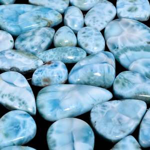 Cabujón de piedras preciosas sueltas High on Larimar, piedras preciosas sueltas Larimar para hacer joyas disponibles a precio a granel, piedras preciosas de forma mixta - Product Image 6