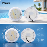Projecteur LED pour piscine Poolux 100% résine, étanche IP68, PC RGB 18W 12V SMD2835, lampe sous-marine murale pour piscine