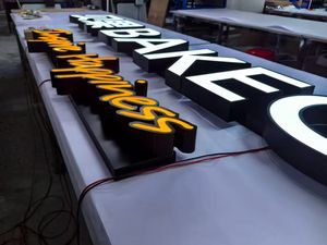 Letras <span class=keywords><strong>de</strong></span> Canal Iluminadas Frontalmente <span class=keywords><strong>de</strong></span> Acrílico y Acero Inoxidable con LED Personalizadas MACCAN, Señalización IP65 Resistente al Agua con Control Remoto, para <span class=keywords><strong>Empresas</strong></span> y Hogares - Product Image 6