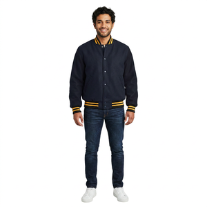 FINER THREADS Veste de sport à col montant personnalisée pour hommes, hiver, décontractée, grande taille, 100% coton, service OEM - Product Image 1