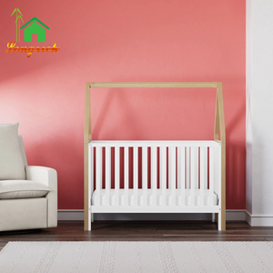 Cuna convertible <span class=keywords><strong>5</strong></span> en <span class=keywords><strong>1</strong></span>, juego de cama de madera para cuna de bebé, camas de estilo tradicional para niños pequeños, Marco para cuna de bebé, colchón de uso múltiple - Product Image 3