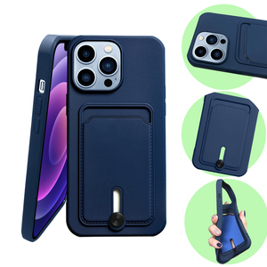 Custodia per Telefono Morbida Antiurto con Slot per Carte, Cover Colorata in TPU per IP <span class=keywords><strong>14</strong></span>/<span class=keywords><strong>14</strong></span> <span class=keywords><strong>Pro</strong></span> - Product Image 2