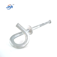 Boulon en J galvanisé à chaud en acier Q235 pour ligne électrique aérienne avec écrous et rondelles, taille personnalisée JM disponible