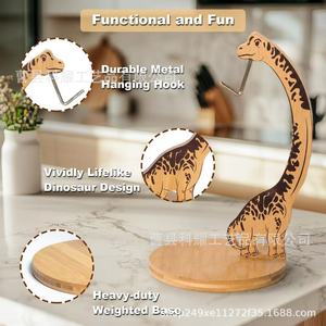 Support à fruits en bois massif en forme de dinosaure pour la cuisine - Product Image 5
