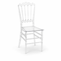 Chaise de banquet moderne, transparente, légère, résistante à la rouille, en plastique empilable, durable, minimaliste, pour hôtel, mariage, salon