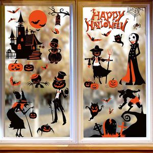 Autocollants de fenêtre en PVC pour Halloween 2026 : Décorations d'horreur, citrouilles et zombies - Product Image 3