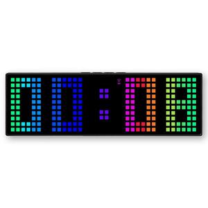 Réveil numérique RGB coloré créatif <span class=keywords><strong>avec</strong></span> commande vocale, fonction <span class=keywords><strong>de</strong></span> chronométrage, affichage 12/24H, alimentation USB, décoration d'intérieur, blanc - Product Image 1