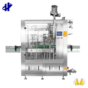 Automatic 6 Nozzles Counter Pressure Bottle Filler Beer Filling And Capping Machine System