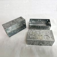 Boîtier de jonction métallique durable en acier galvanisé de 4 pouces carré pour montage facile sur profilé, modèle BPJS JXH-6