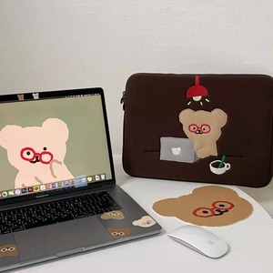Housse d'<span class=keywords><strong>ordinateur</strong></span> <span class=keywords><strong>portable</strong></span> en tissu de coton Dongjin avec motif d'ours de dessin animé mignon, 11, 13, <span class=keywords><strong>15</strong></span> <span class=keywords><strong>pouces</strong></span>, solution de rangement de haute qualité pour garçons - Product Image 3