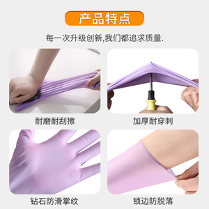 ถุงมือล้างจานไนไตรล์บางกันน้ำสีทึบ 32 ซม. สำหรับทำความสะอาดห้องครัวซักรีดใช้ในบ้าน - Product Image 3