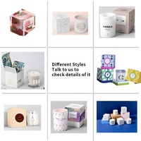 Boîtes Cadeaux de Luxe Personnalisées pour Bougies en Papier, Emballage de Pots avec Couvercle et Kit Vide en Gros, Carré Rigide Noir et Blanc