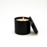 Bougie ronde en métal vide de 2oz 3oz 4oz 6oz 8oz 12oz boîte de conserve conteneur de bougie sans couture avec couvercle