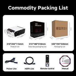 4K Ready LED Android 9 <b>Projector</b> With 1400 Lumens for Home Theater-<b>Portable</b> Design Built-in Speakers <b>Screen</b> Support 3D A9G 4K Su - Product Image 5